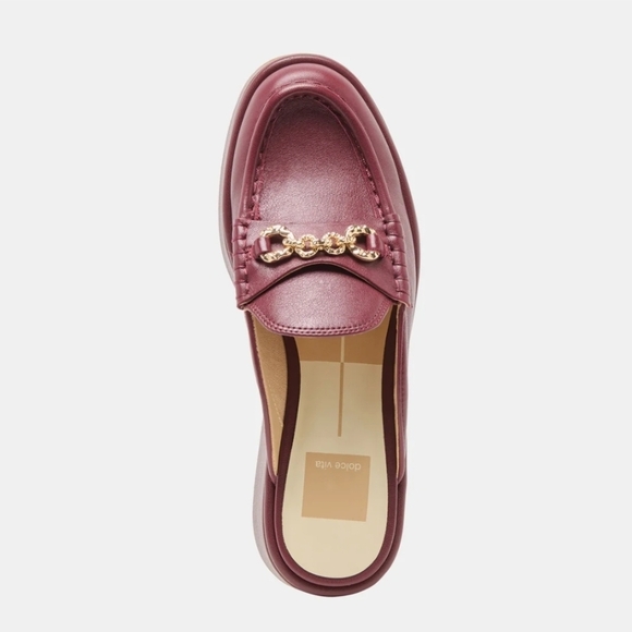 💜🔹️Dolce Vita 🔹️Dorrel Loafers Maroon Leather - Picture 2 of 5